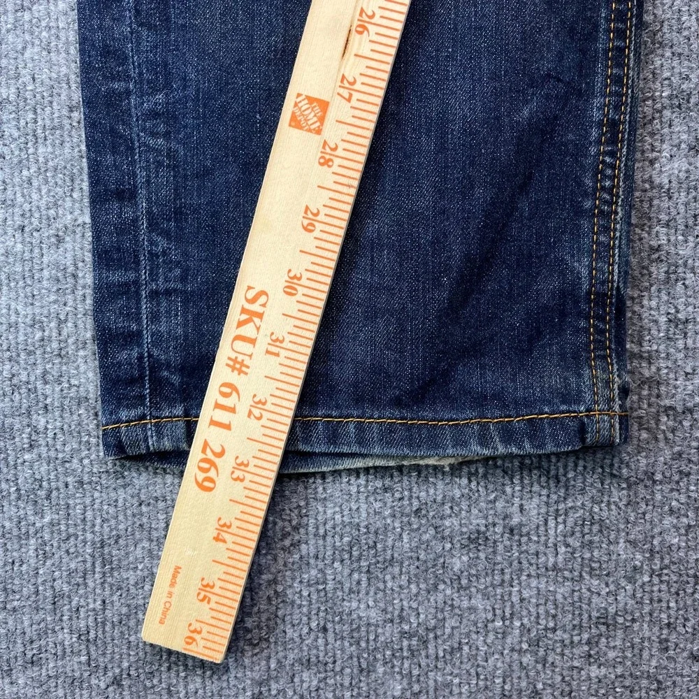 Levi's Jeans Mens Blue Denim Stretch Mid Rise Classic Straight Zip Fly - 37X32.5